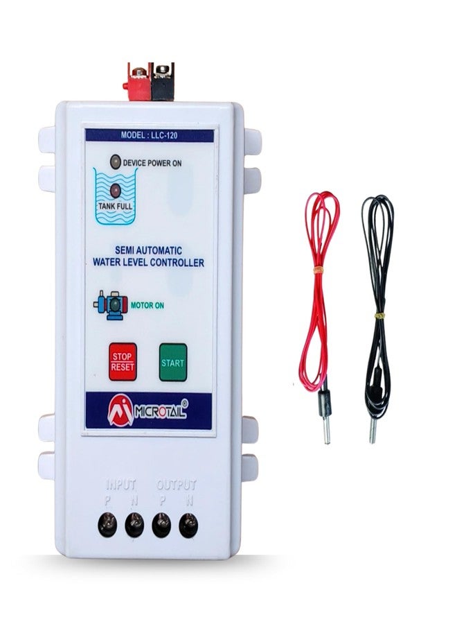 Microtail Semi Automatic Water Level Controller, 20A, Wall Mount Plastic Enclosure, 0.5mm Sensor Wire - Image 1